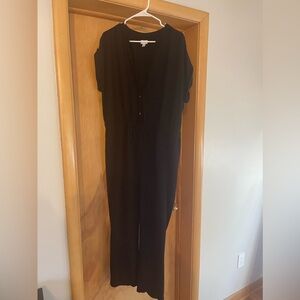 JCREW size XL black short sleeve pant jumpsuit